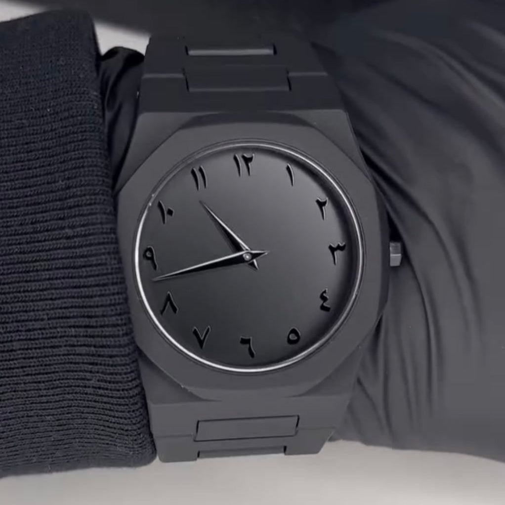 Full Black Aura Quartz Watch Premium Quality Analog Watch For Boys