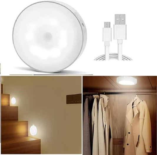 Self-Adhesive Motion Sensor Light for Home with USB Charging