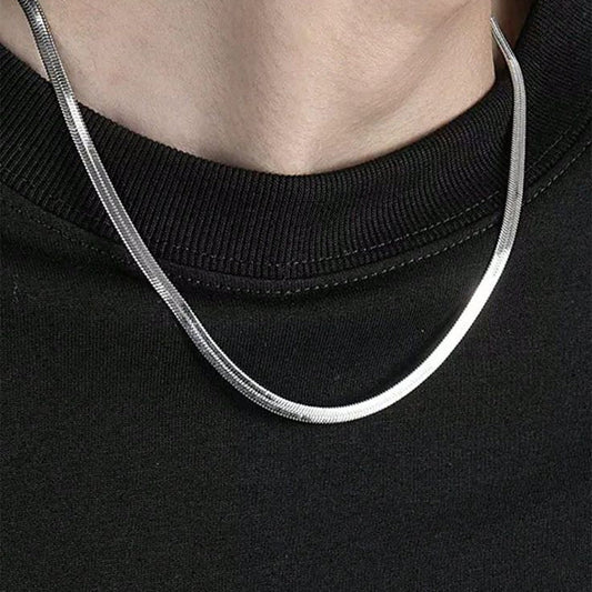 New Silver Snake Chain Male Female Wearable