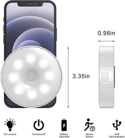 Self-Adhesive Motion Sensor Light for Home with USB Charging