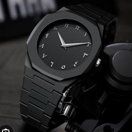 Full Black Aura Quartz Watch  Premium Quality Analog Watch For Boys