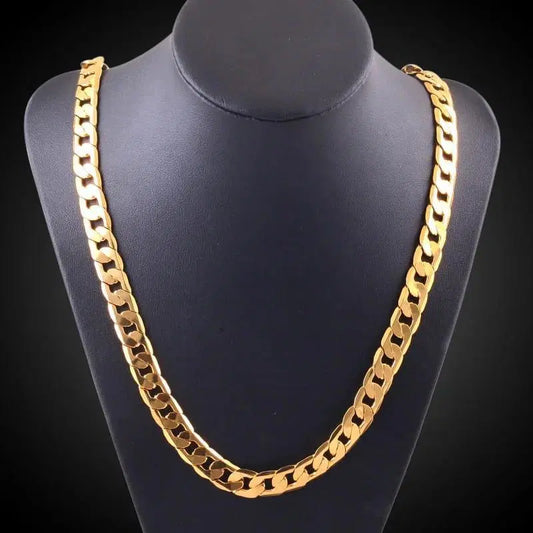 Punk Cuban Gold Chain Necklace For men